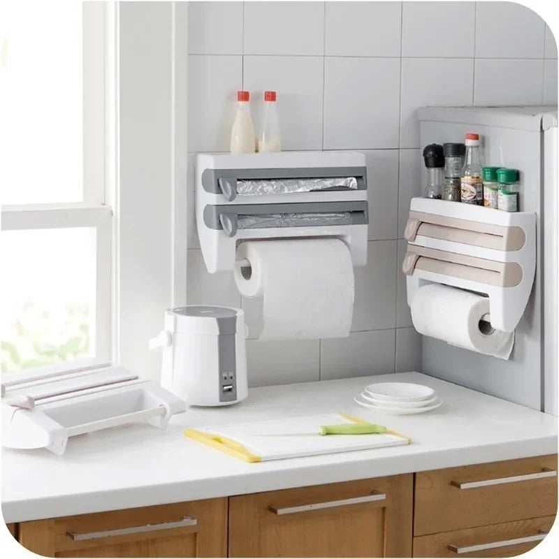 WallPro 4‑in‑1 Kitchen Towel & Wrap Holder