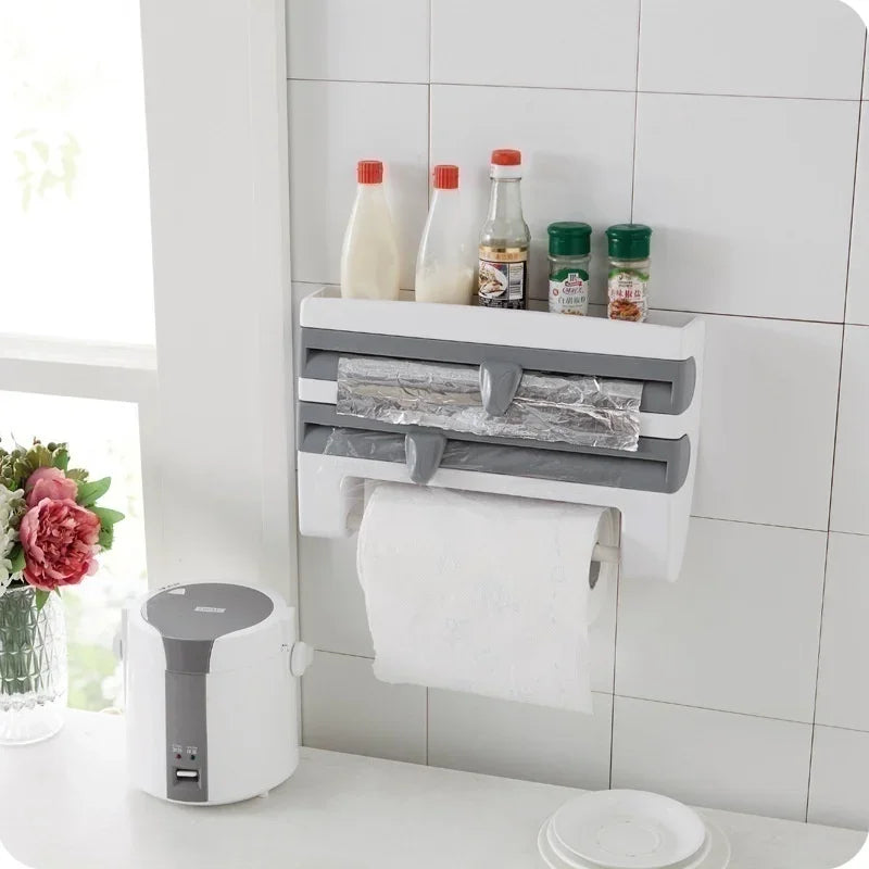 WallPro 4‑in‑1 Kitchen Towel & Wrap Holder