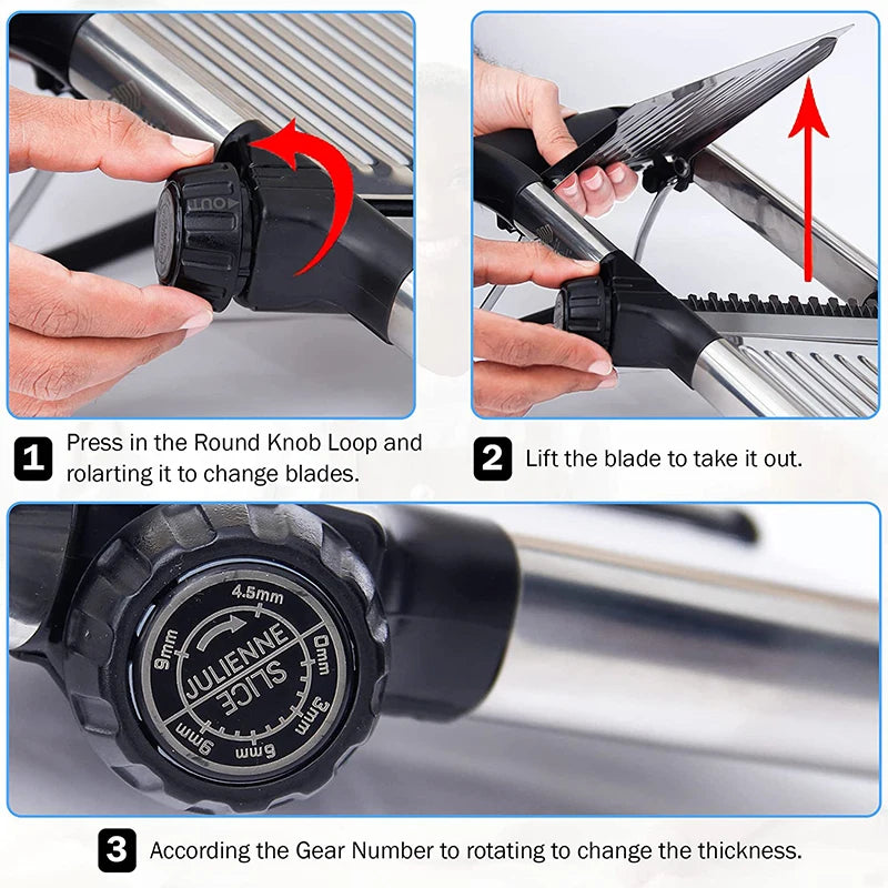 SteelSlice Adjustable Mandoline Slicer”