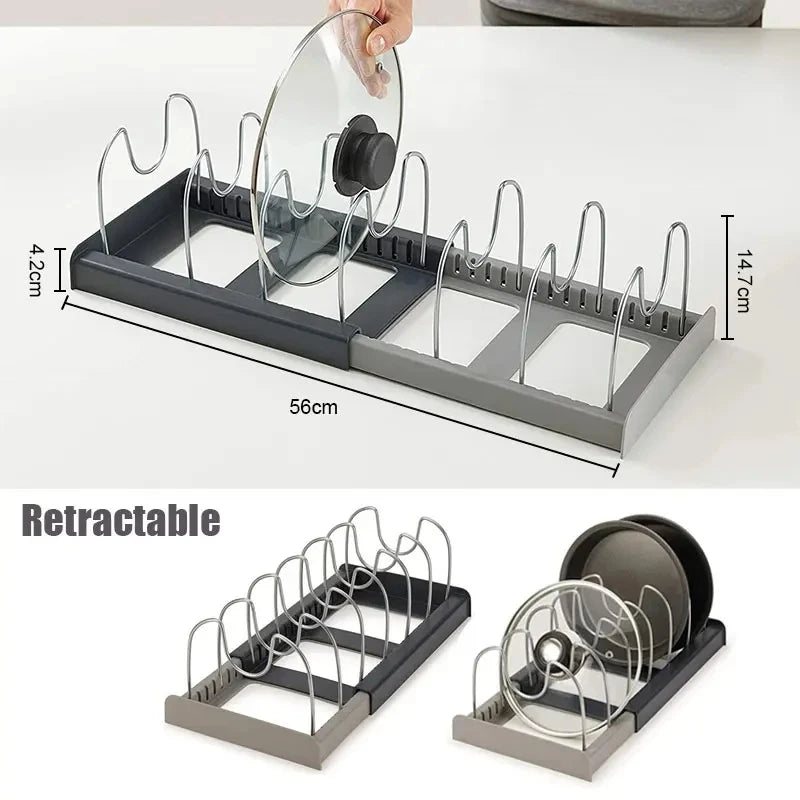 FlexRack Expandable Cookware & Lid Organizer”