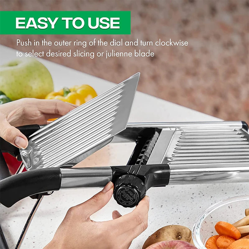 SteelSlice Adjustable Mandoline Slicer”