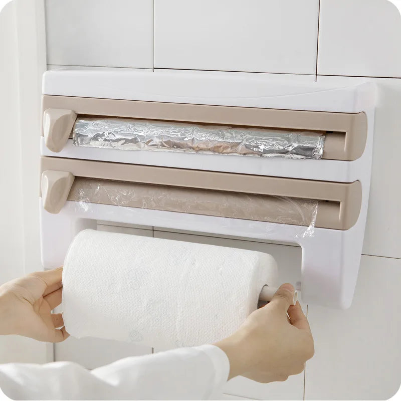 WallPro 4‑in‑1 Kitchen Towel & Wrap Holder