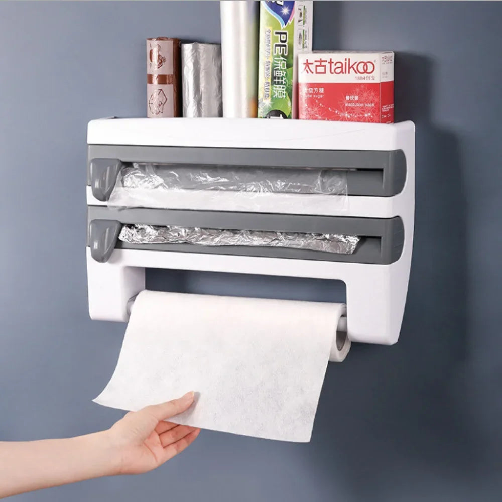 WallPro 4‑in‑1 Kitchen Towel & Wrap Holder