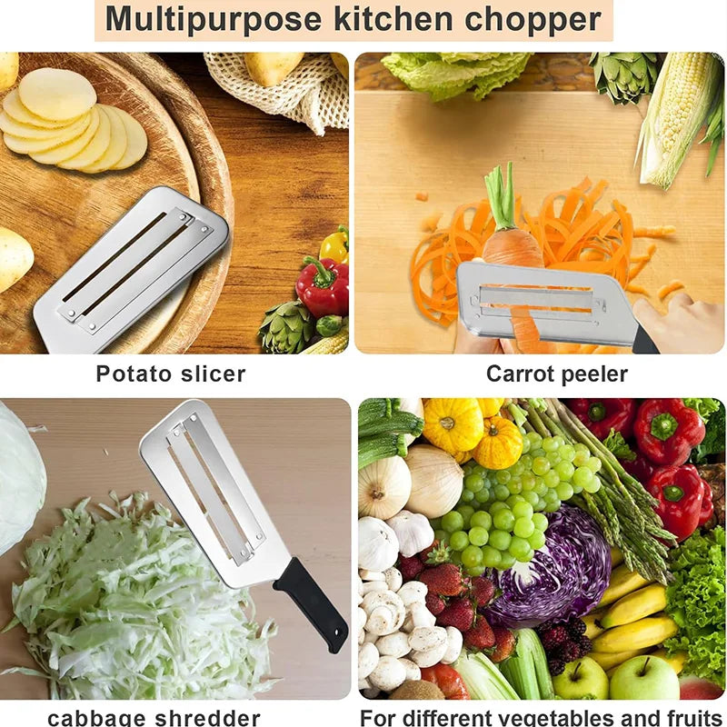 SteelSlice Double‑Blade Cabbage Slicer”